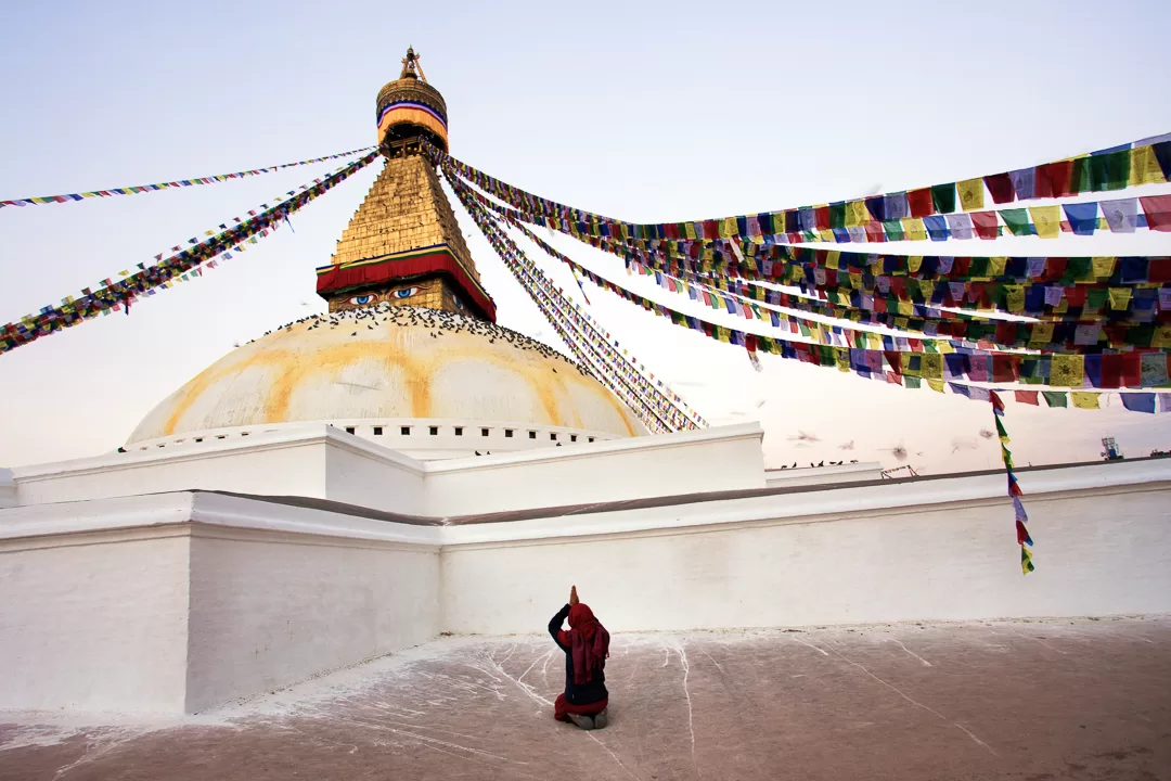 Boudhanath stupa in Kathmandu, nepal