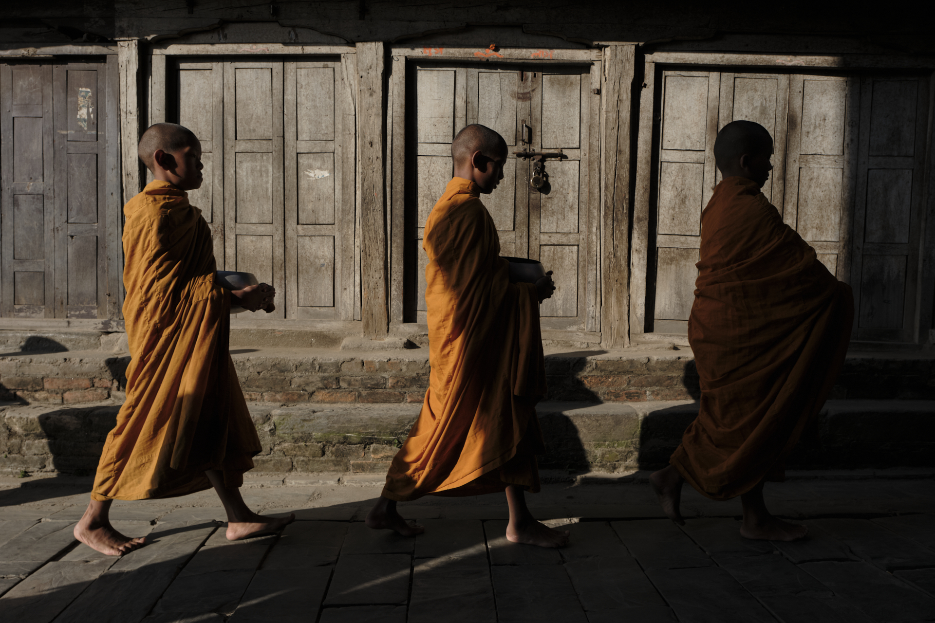 monks in bhaktapur
