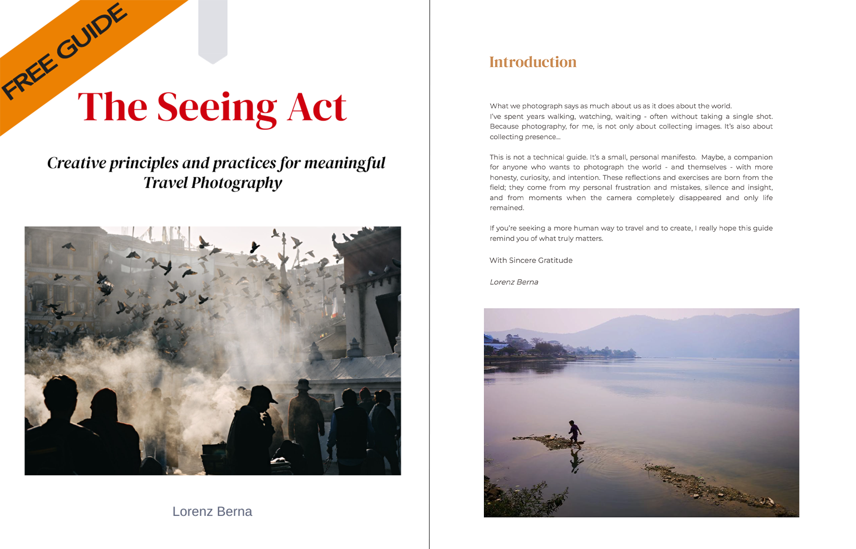 Cover picture of The Seeing Act - A free Travel Photography Guide by Lorenz Berna