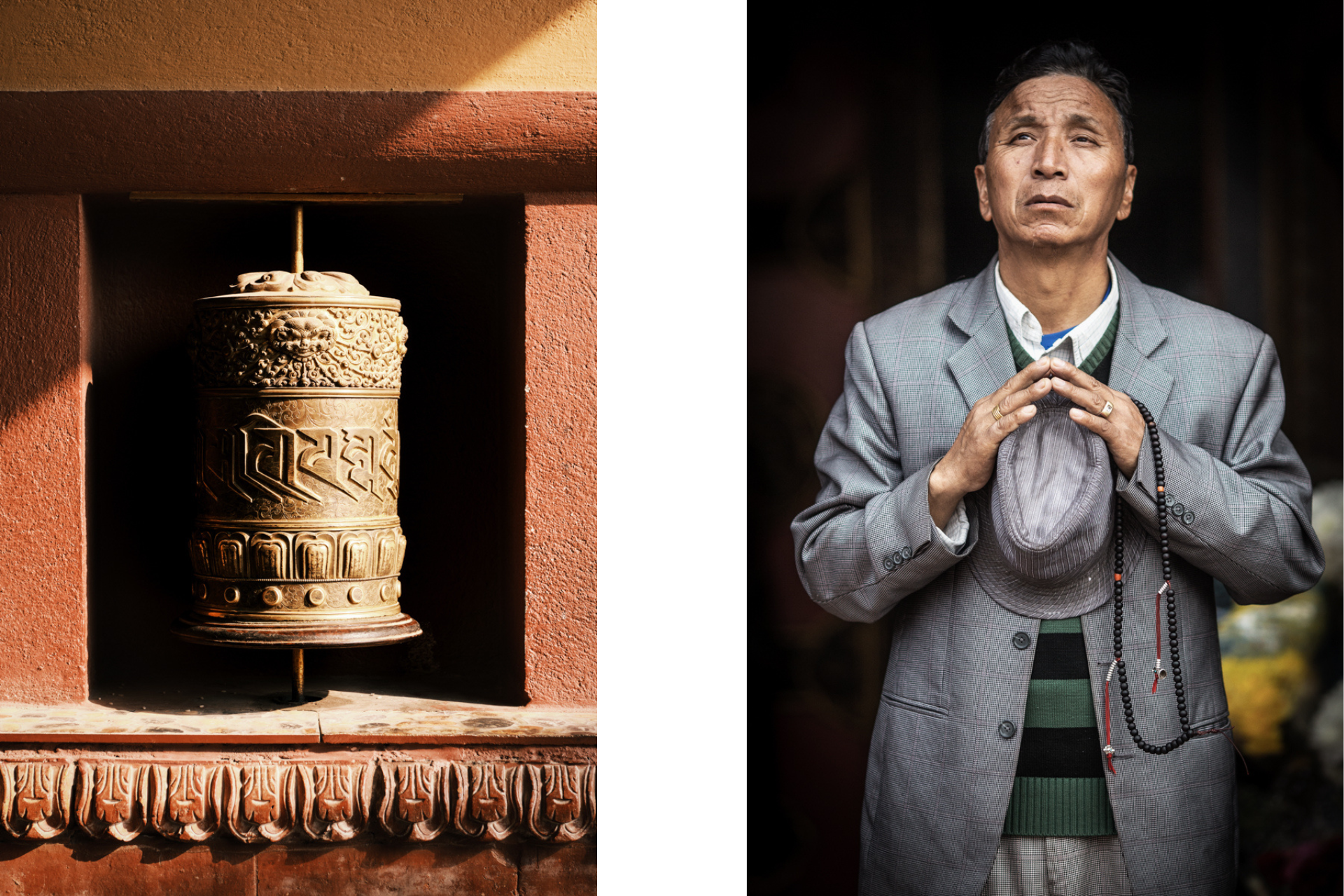 spiritual life and simbols around boudhanat stupa in nepal